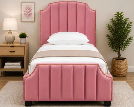 Arizona Blossom Pink Upholstered Single
