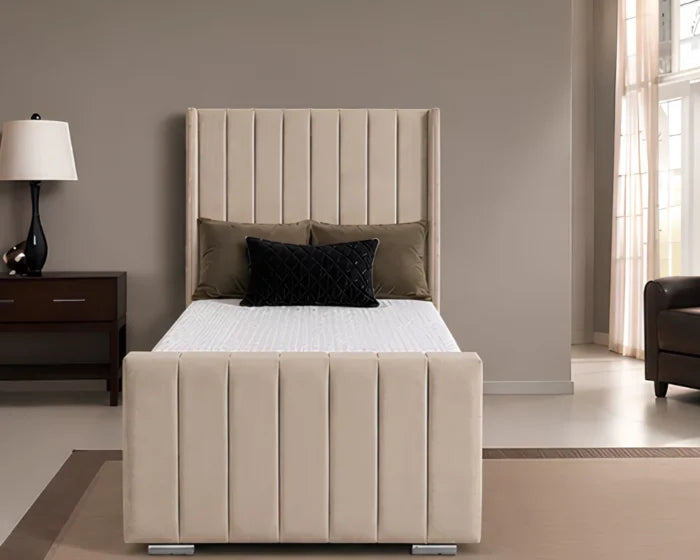 Beige Panel Single Bed – 3ft Single Size